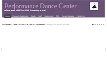 Tablet Screenshot of performancedancecenter.com